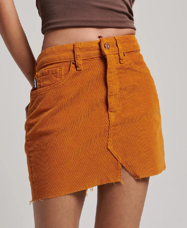 Summer Splash Sale Vintage Cord Mini Skirt | Pumpkin Spice Brown