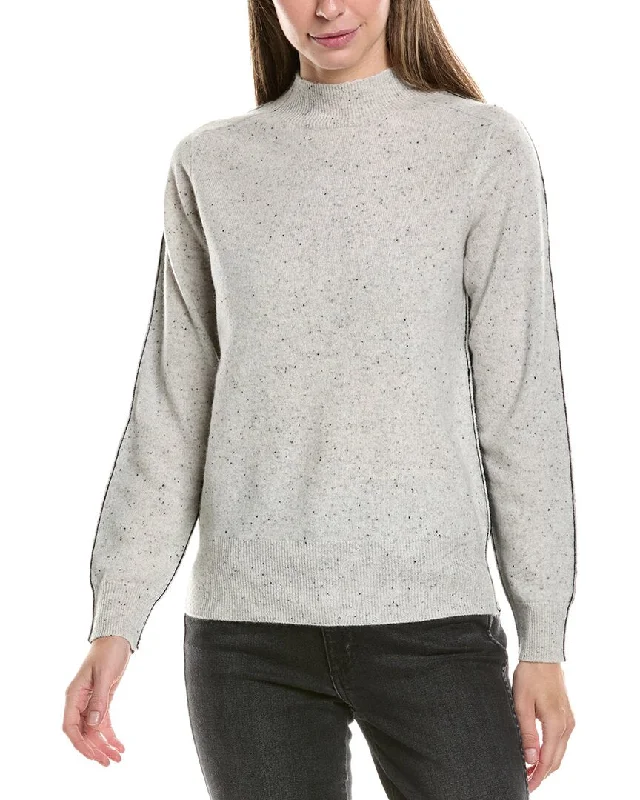 Elegant Ensemble InCashmere Splice Cashmere Sweater