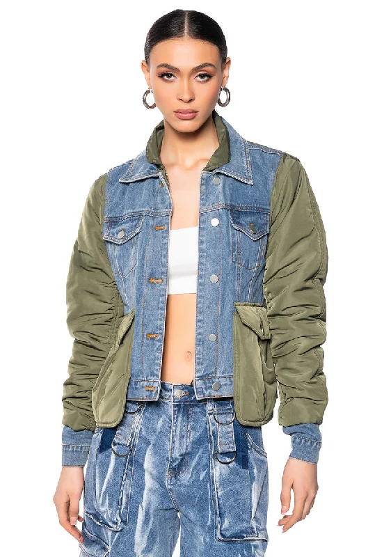 Bold Fashion NYLON DENIM JACKET