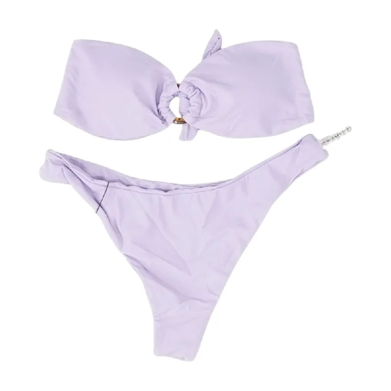 Odd Size Clearance Sale Purple Solid Two-Piece