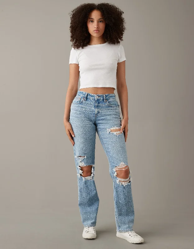 Chic Wardrobe Essentials AE Stretch Curvy High-Waisted Straight Jean