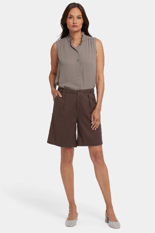 Fashion For Every Occasion Relaxed Shorts  - Coffee Bean